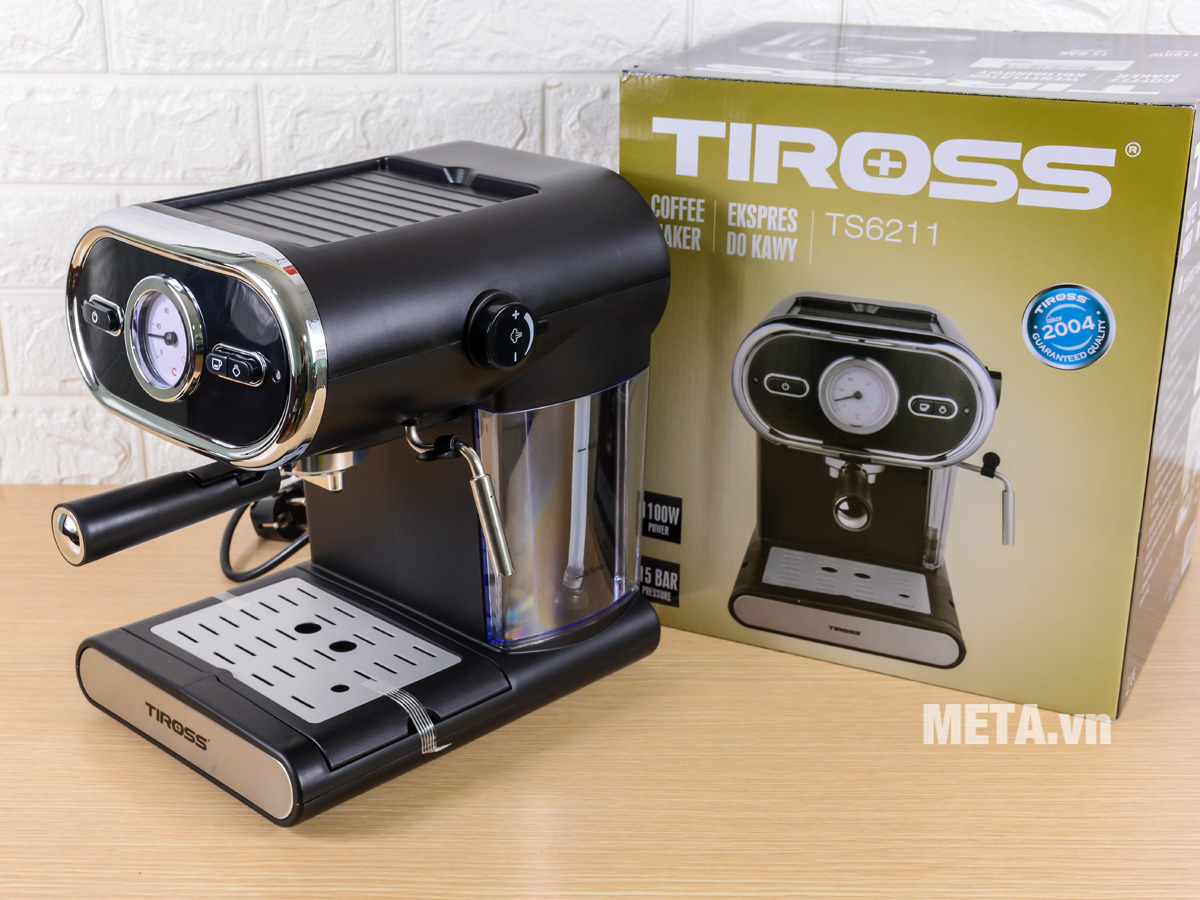 [HÀNG CHÍNH HÃNG] Máy pha cà phê Espresso Tiross TS-6211 (15 bar)/ TS-620 / TS- 621 800W