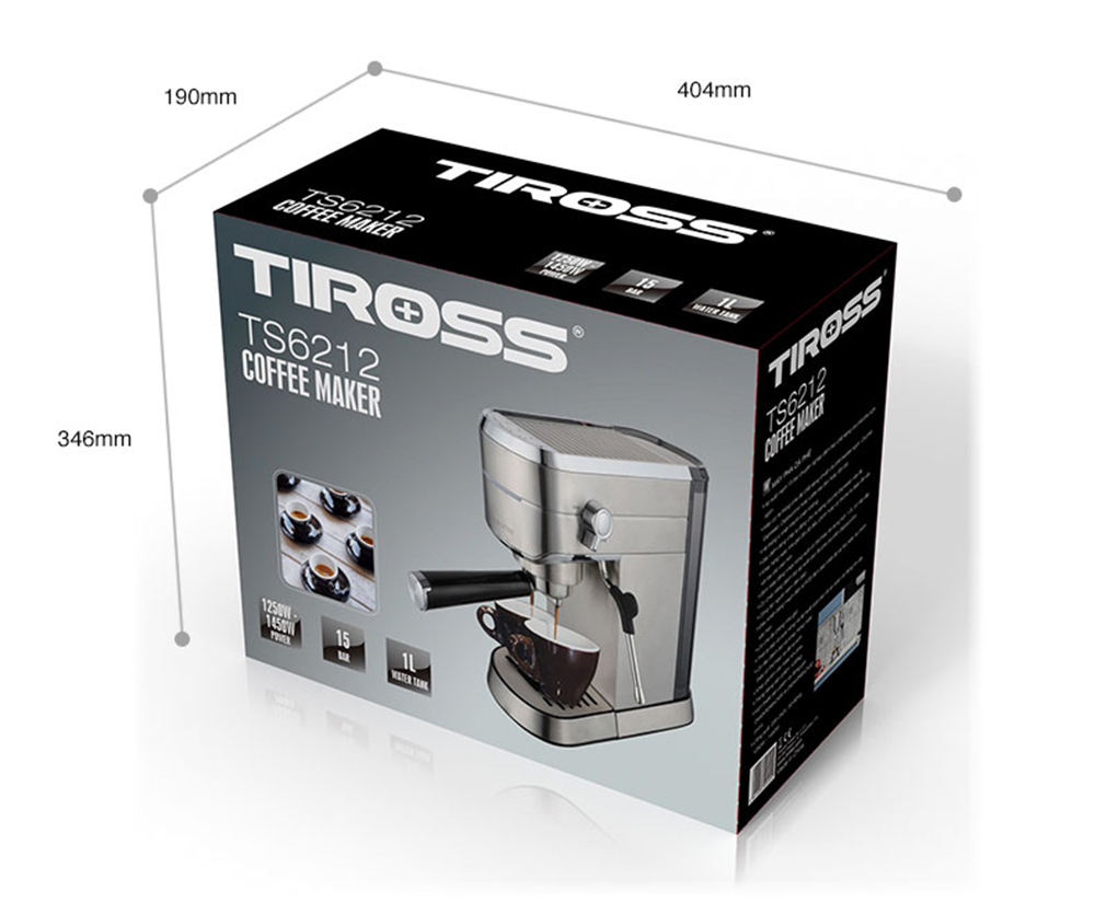 [HÀNG CHÍNH HÃNG] Máy pha cà phê Tiross TS6212