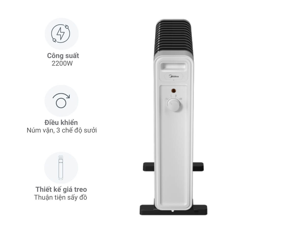 [CHÍNH HÃNG] Máy sưởi dầu Midea HYU22UA