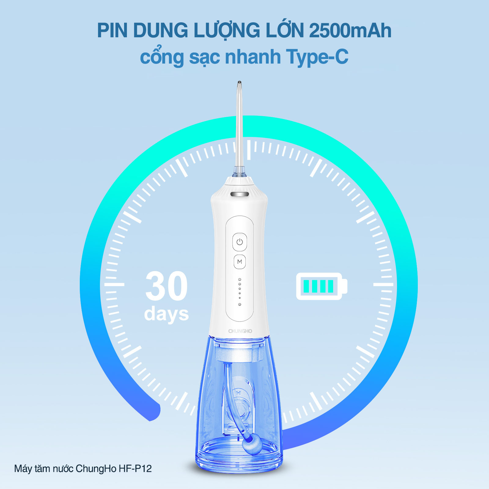 [HÀNG CHÍNH HÃNG] Máy tăm nước ChungHo HF-P12