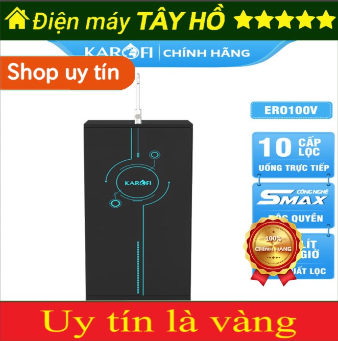 [HÀNG CHÍNH HÃNG] Máy lọc nước Karofi ERO100V có vỏ