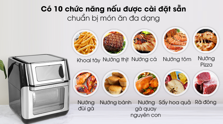 [HÀNG CHÍNH HÃNG] Nồi chiên không dầu Kalite Q10