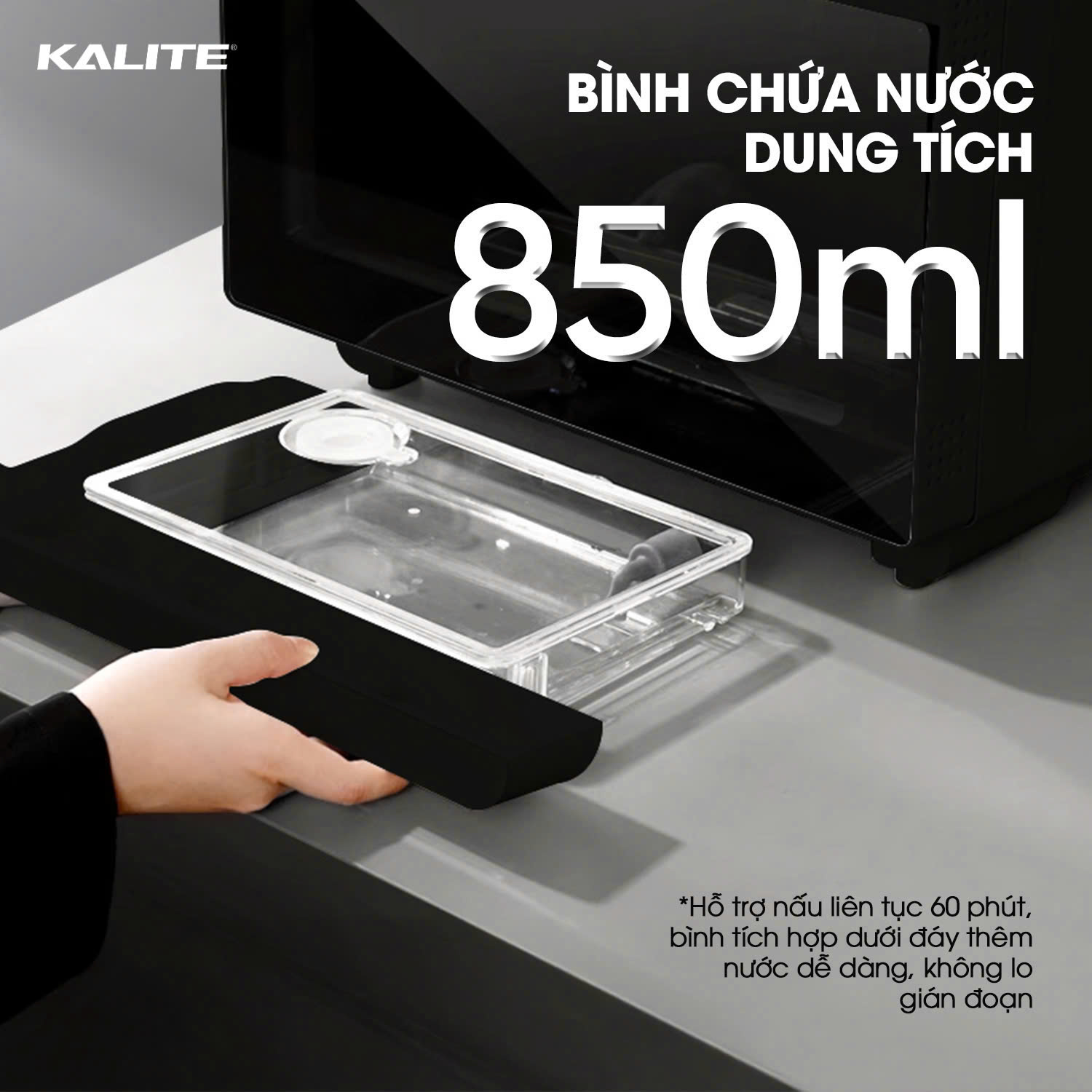 Nồi chiên hơi nước KALITE STEAM FUSION PRO, 4in1 chiên, hấp, nướng, rã đông, 20 lít