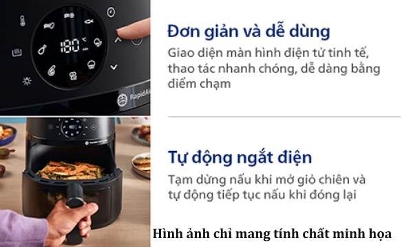 ( GIẢM 30%) Nồi chiên không dầu Philips 4.2 lít NA220/00 (Hàng chính hãng)