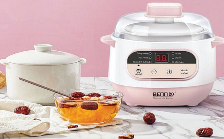 [HÀNG CHÍNH HÃNG] Nồi nấu chậm, chưng yến Bennix 1lit BN-100A