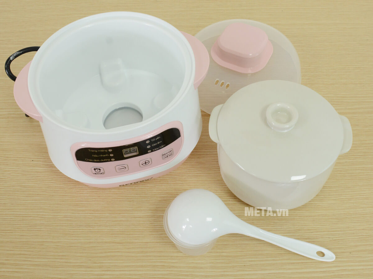 [HÀNG CHÍNH HÃNG] Nồi nấu chậm, chưng yến Bennix 1lit BN-100A
