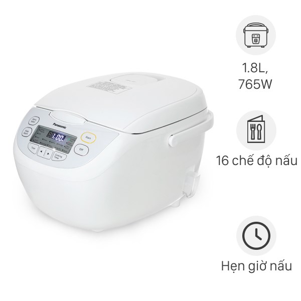 [BẢO HÀNH CHÍNH HÃNG] Nồi cơm điện tử Panasonic 1.8 lít SR-CL188WRA/ CL188WRAM