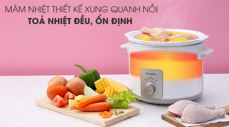 [HÀNG CHÍNH HÃNG] Nồi nấu chậm Panasonic 5 lít NF-N50ASRA