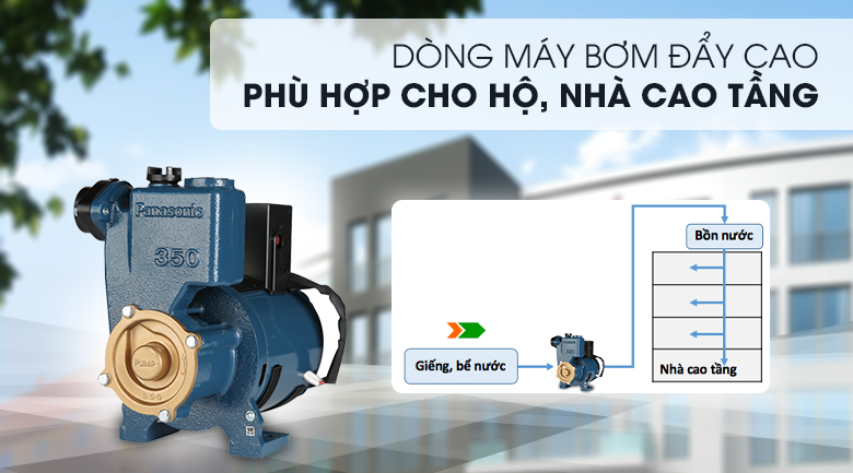 [ HÀNG CHÍNH HÃNG ] Máy bơm nước đẩy cao Panasonic GP-350JA-NV5 350W