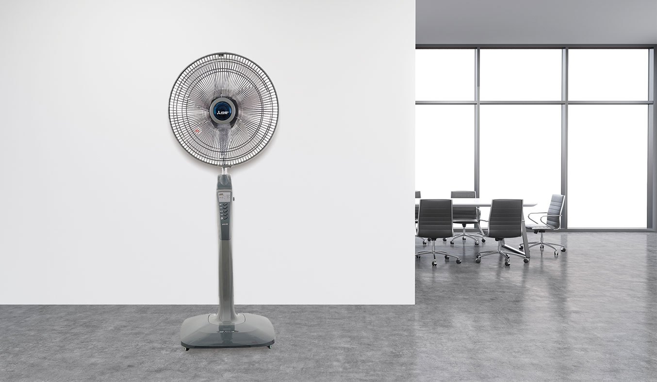 [HÀNG CHÍNH HÃNG] Quạt đứng Mitsubishi LV16-RB Xám đậm_ Xám nhạt_ Đỏ