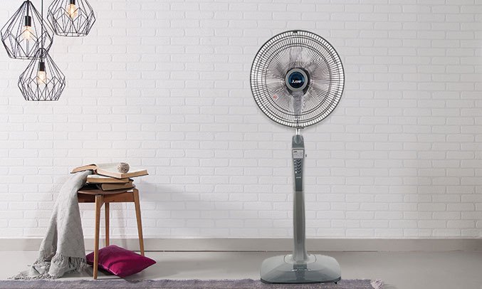 [HÀNG CHÍNH HÃNG] Quạt đứng Mitsubishi LV16-RB Xám đậm_ Xám nhạt_ Đỏ