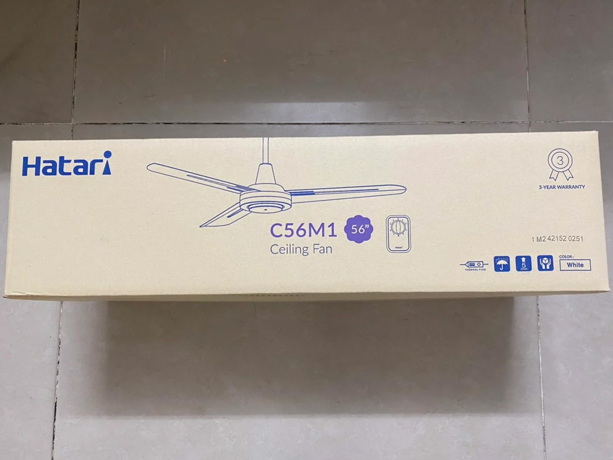 [HÀNG CHÍNH HÃNG] Quạt trần 3 cánh Hatari C56M1