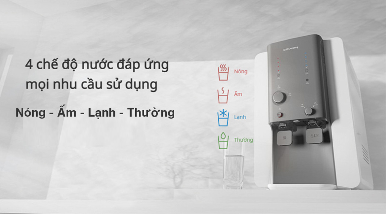 [HÀNG CHÍNH HÃNG] Máy lọc nước RO nóng ấm nguội lạnh Coway CHP-18AR 4 lõi
