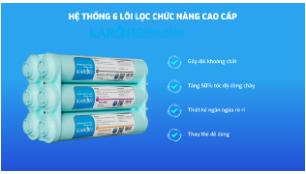 [HÀNG CHÍNH HÃNG] MÁY LỌC NƯỚC KAROFI KAQ-U65 - 10 LÕI