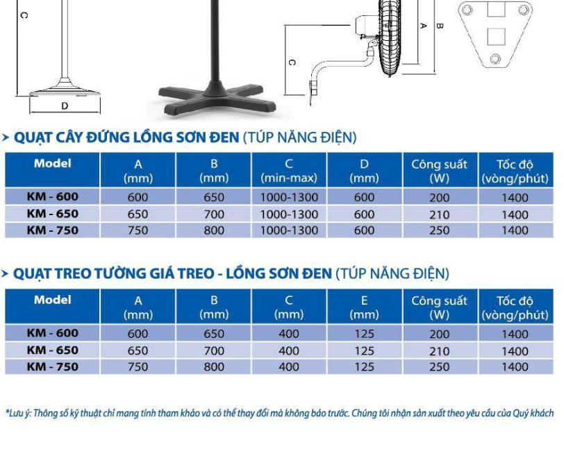 [HÀNG CHÍNH HÃNG] Quạt treo tường công nghiệp Komasu KM500S IN (KM500) mạ trắng