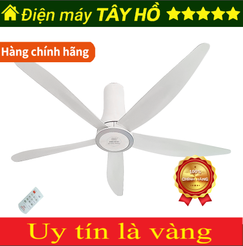 [HÀNG CHÍNH HÃNG] [QT1500ĐK] Quạt trần điện cơ 91 QT-1500ĐK / QT-1500 ĐK5 cánh có điều kiển từ xa