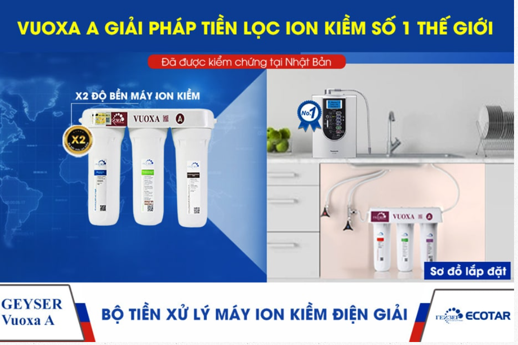 [HÀNG CHÍNH HÃNG] MÁY LỌC NƯỚC GEYSER VUOXA A – BỘ TIỀN XỬ LÝ NƯỚC HOÀN HẢO CHO MÁY ION KIỀM