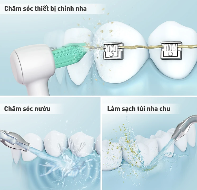 [HÀNG CHÍNH HÃNG] Máy tăm nước Panasonic EW1613W451- Công nghệ siêu âm – 10 mức điều chỉnh