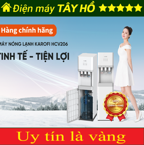 [HÀNG CHÍNH HÃNG] Máy nóng lạnh Karofi HCV206 – Mẫu NEW
