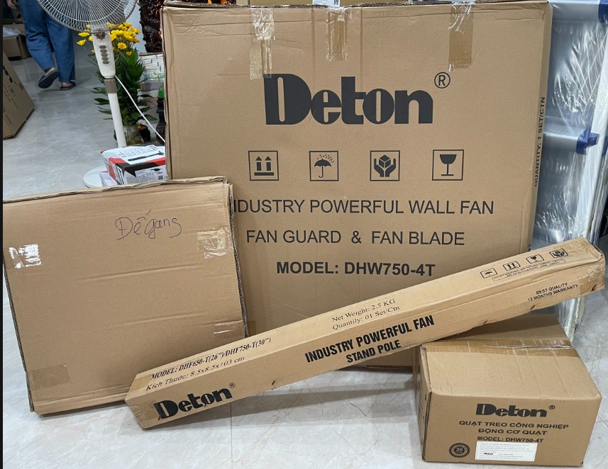 [HÀNG CHÍNH HÃNG] Quạt treo tường công nghiệp Deton DHW750-T