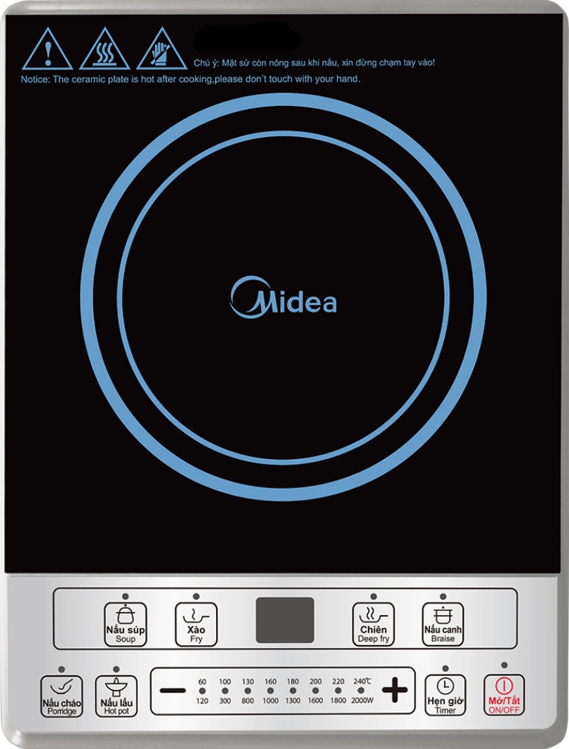 [HÀNG CHÍNH HÃNG] Bếp điện từ Midea MI-B2015DE 2000W