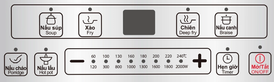 [HÀNG CHÍNH HÃNG] Bếp điện từ Midea MI-B2015DE 2000W
