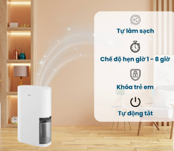 [HÀNG CHÍNH HÃNG] Máy hút ẩm LG Dual Inverter Mojave 40L DD23GMWE1