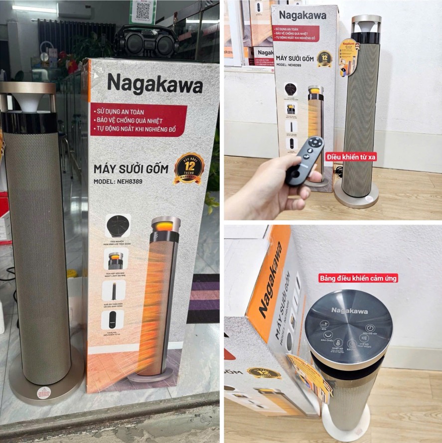 [HÀNG CHÍNH HÃNG] Máy sưởi gốm Nagakawa NEH8389