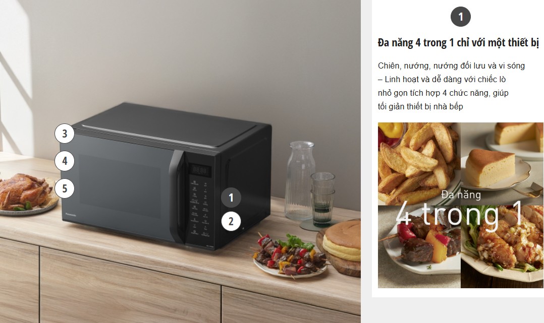 [HÀNG CHÍNH HÃNG] Lò vi sóng Panasonic Inverter 29 lít NN-CT56RBYUE