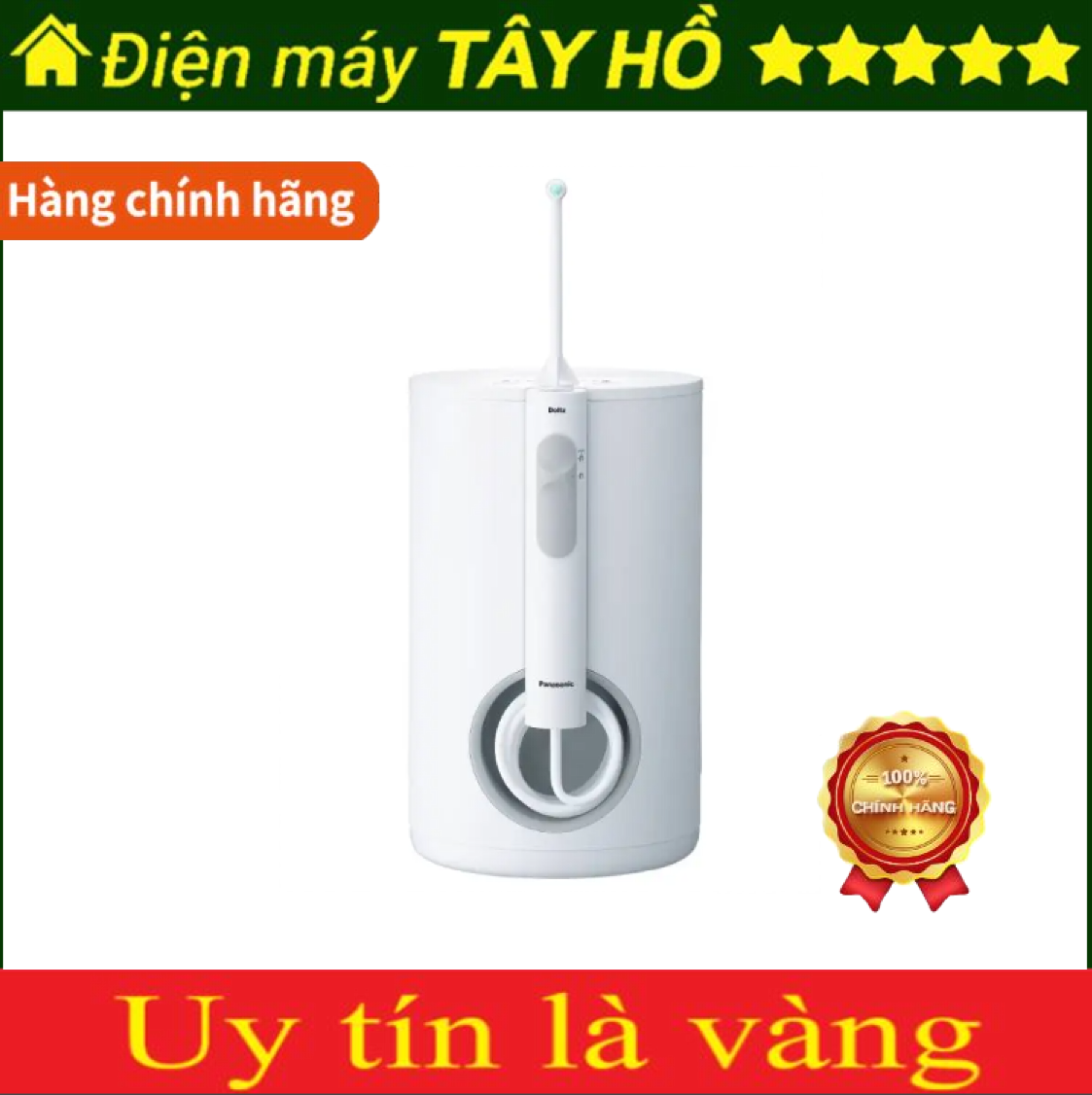 [HÀNG CHÍNH HÃNG] Máy tăm nước Panasonic EW1613W451- Công nghệ siêu âm – 10 mức điều chỉnh
