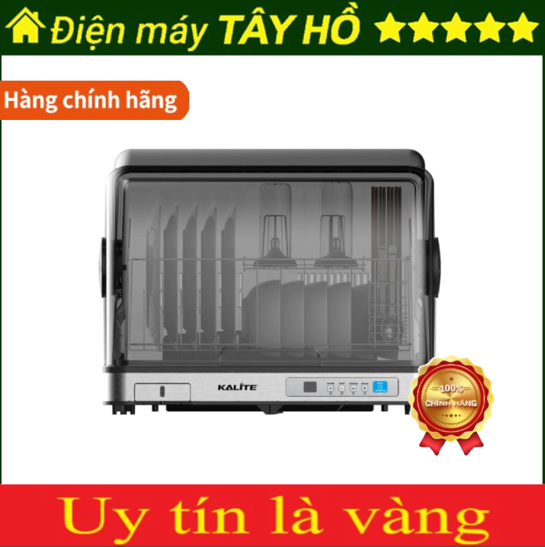 [HÀNG CHÍNH HÃNG] Máy diệt khuẩn bát đĩa Kalite Crystal Dry sấy khô, khử khuẩn UV