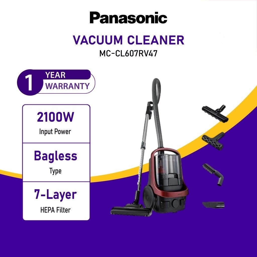 [HÀNG CHÍNH HÃNG] Máy hút bụi dạng hộp Panasonic MC-CL607RN49