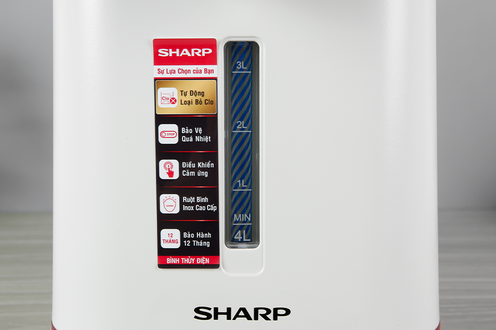 [HÀNG CHÍNH HÃNG] Bình thủy điện Sharp KP-40EBV-WH / KP-40EBV-BK 4 lít