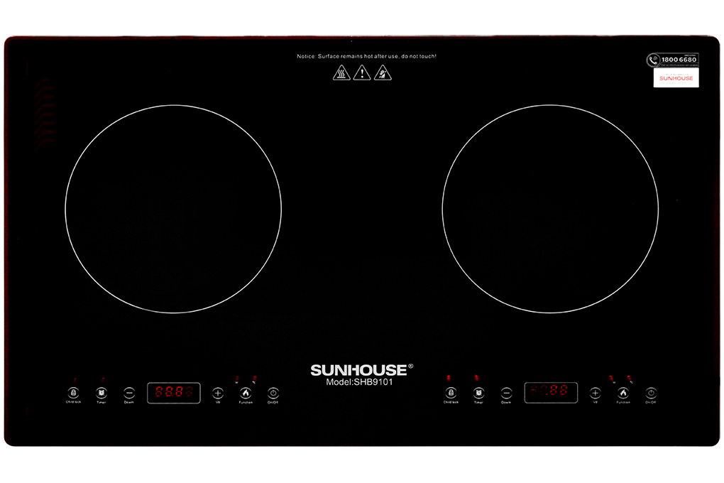 {HÀNG CHÍNH HÃNG} Bếp từ đôi lắp âm Sunhouse SHB9101