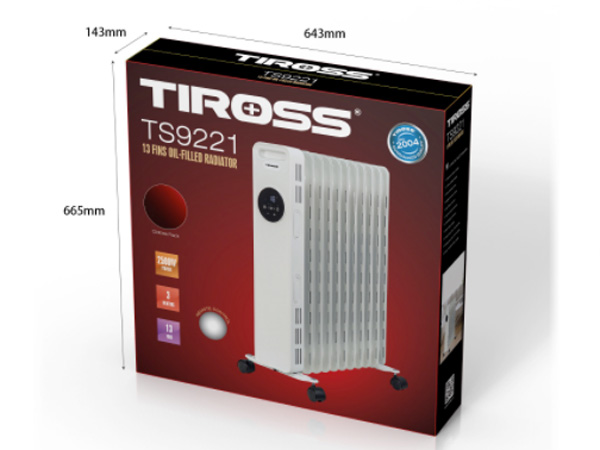 [CHÍNH HÃNG] Máy sưởi dầu 13 thanh Tiross TS9221