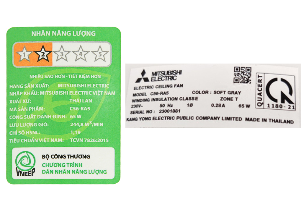[MITSUBISHI | C56-RW5] [CHÍNH HÃNG] Quạt trần Mitsubishi C56-RA5