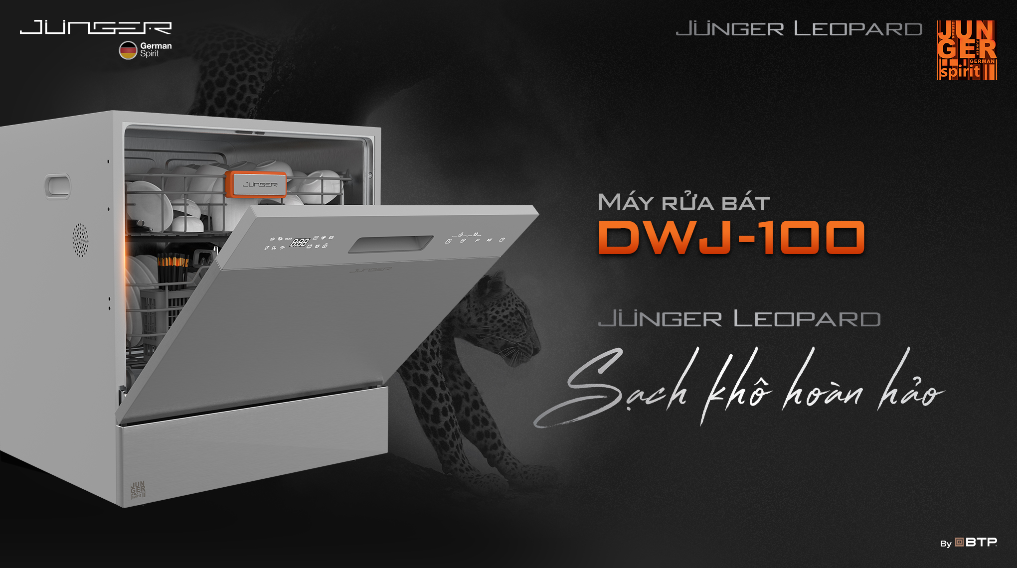 [GIẢM 30%] Máy rửa bát Junger 10 bộ DWJ-100