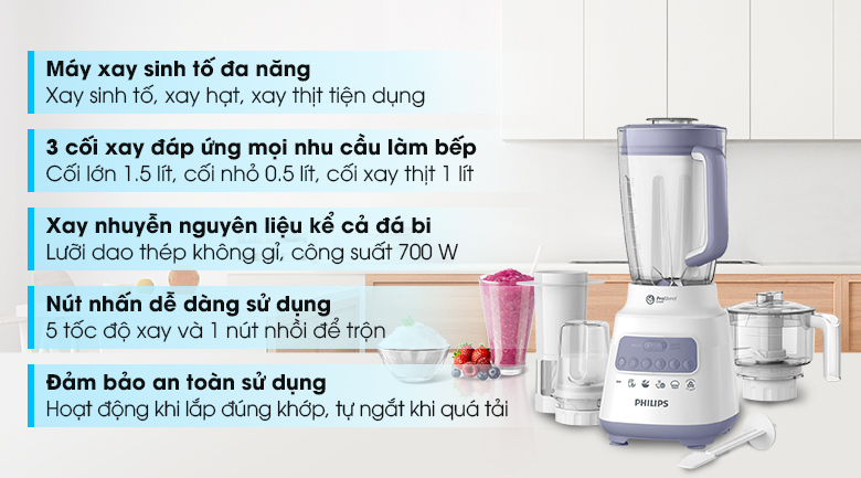 [HR2223/00][CHÍNH HÃNG] Máy xay sinh tố Philips HR2223