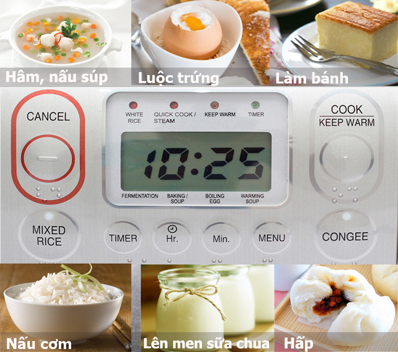 [CHÍNH HÃNG] Nồi cơm điện Toshiba RC-10NMF 1L