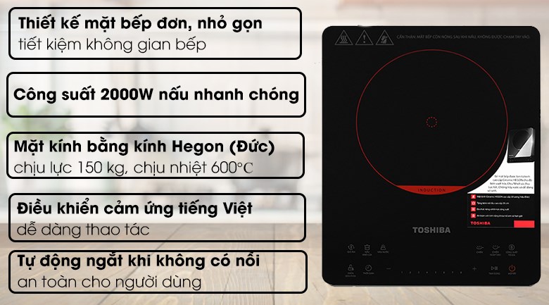 [HÀNG CHÍNH HÃNG] Bếp từ Toshiba IC-20S1PV