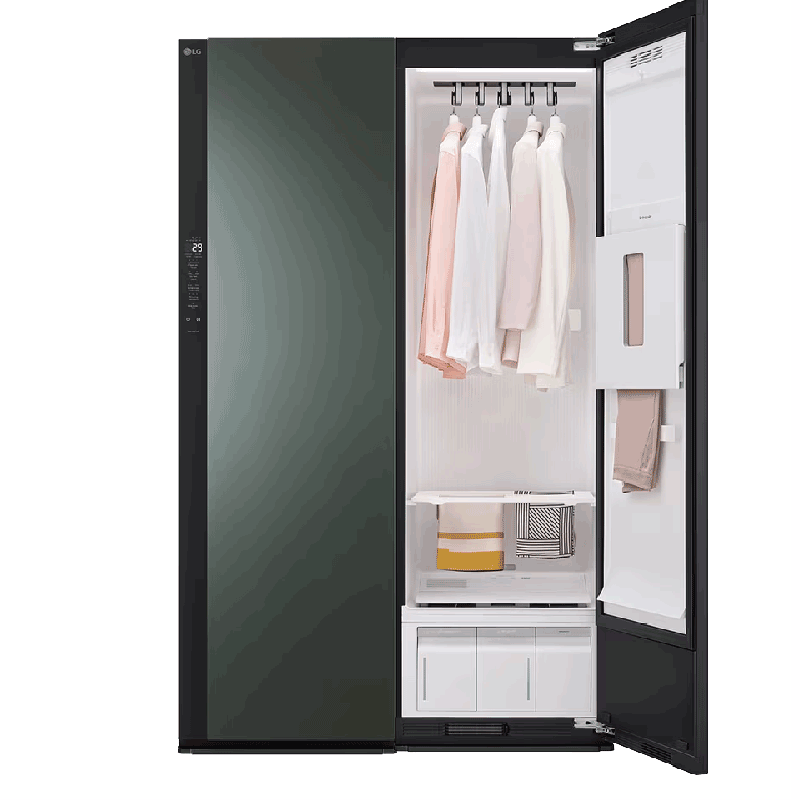 [GIẢM 30%] [CHÍNH HÃNG] Tủ chăm sóc quần áo thông minh LG styler SC5MNR4G 5 móc màu xanh lá cây