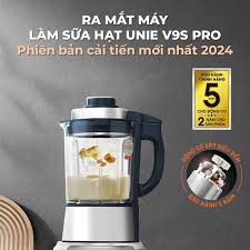 [HÀNG CHÍNH HÃNG] Máy làm sữa hạt UNIE V9S PRO dung tích 1,75L, xay nấu siêu êm, vệ sinh khử khuẩn tự động