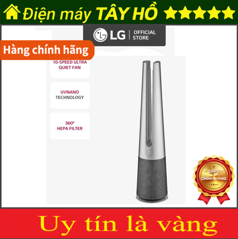[LG | FS15GPSF0] Máy lọc không khí kết hợp quạt LG PuriCare AeroTower FS15GPSF0.ABAE