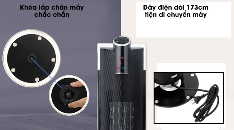 Máy sưởi tháp Korihome EHK-356 (Hàng chính hãng)