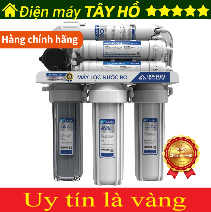 [GIAN HÀNG UY TÍN] [HÀNG CHÍNH HÃNG] Máy lọc nước RO Hòa Phát HWU2A1022 (gầm khung treo)