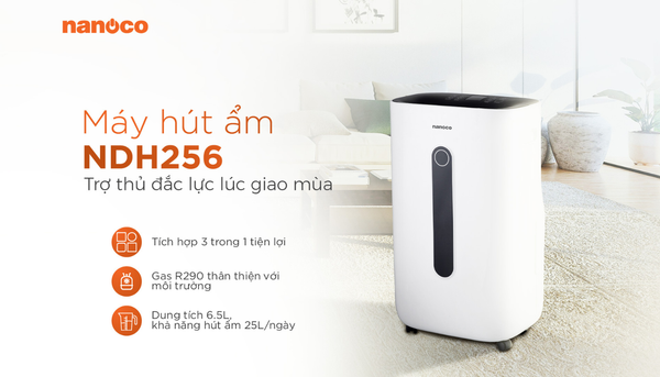 [HÀNG CHÍNH HÃNG] Máy hút ẩm Nanoco NDH256
