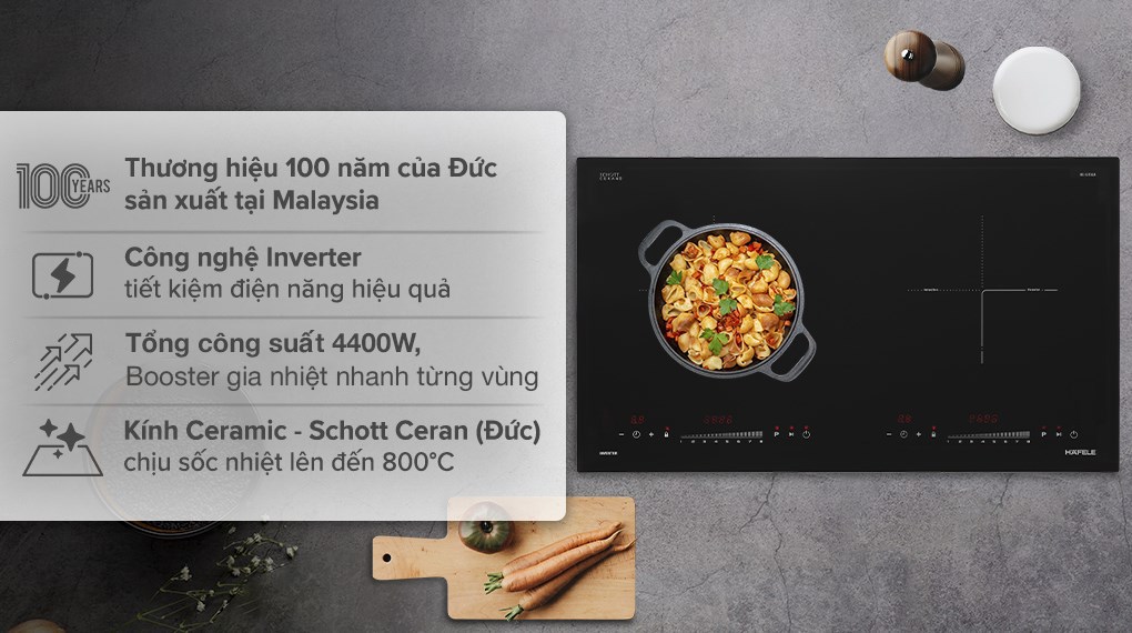 [HÀNG CHÍNH HÃNG] Bếp từ đôi lắp âm Hafele HC-I2732A (536.61.726)