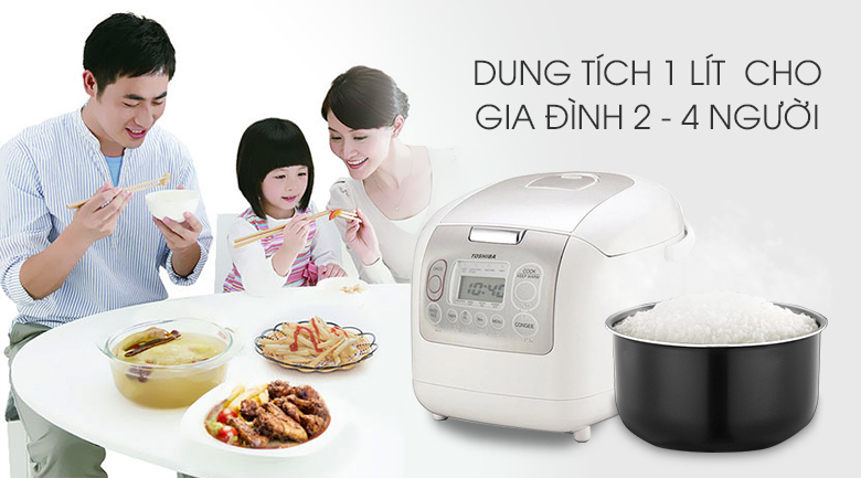 [CHÍNH HÃNG] Nồi cơm điện Toshiba RC-10NMF 1L