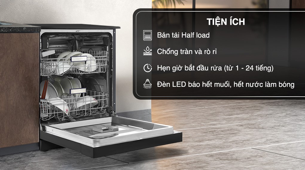 [HÀNG CHÍNH HÃNG] Máy rửa chén độc lập Hafele HDW-F601B (535.29.670)