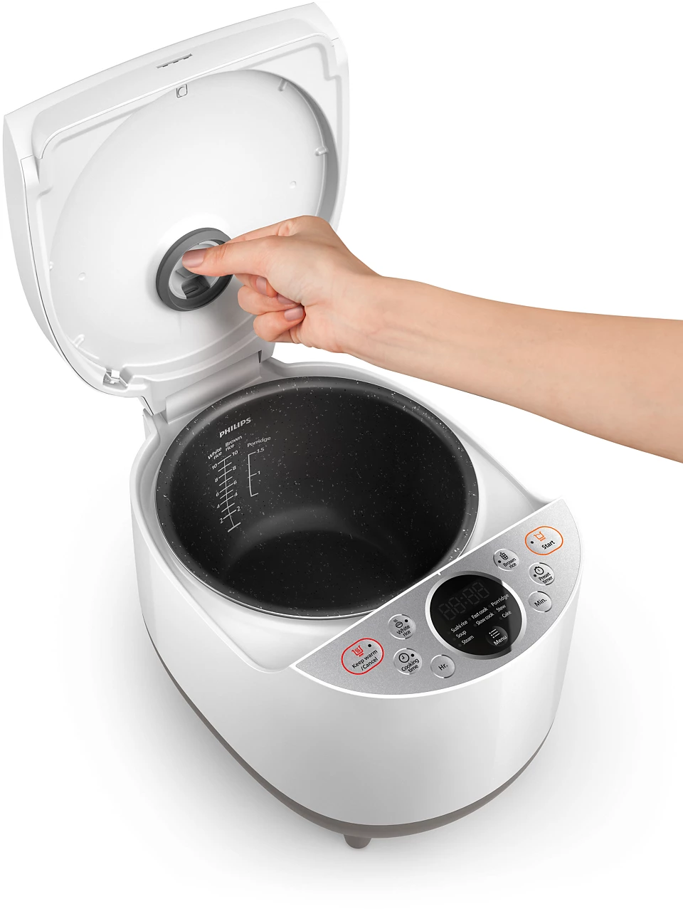 [HÀNG CHÍNH HÃNG] Nồi cơm điện tử Philips 1.8 lít HD4515/55